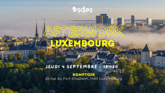 Afterwork  Alumni LUXEMBOURG : jeudi 4 septembre dès 18h30 au Komptoir
